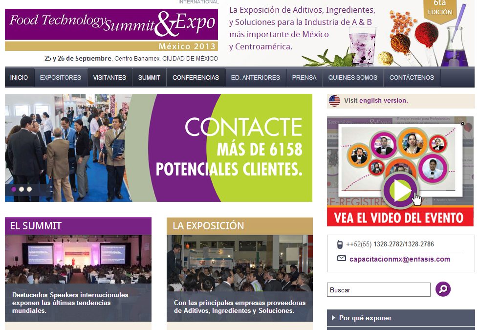 Desarrollo Web de Evento de Food Technology para México