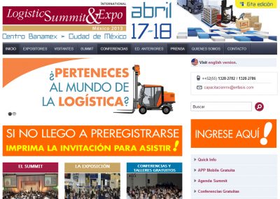 Desarrollo web para Conferencias y Expo de Logística en México