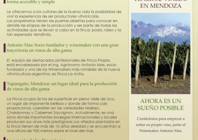 Diseño de Aviso gráfico para revista especializada en Vitivinicultura