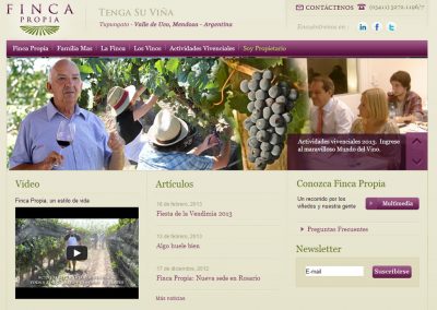 Diseño y lanzamiento de la nueva web de Finca Propia