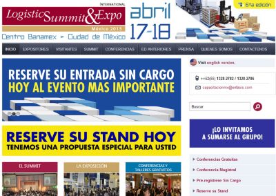 Diseño de Lanzamiento de la web de Logistic Summit & EXPO México