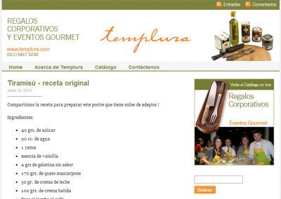 Diseño y lanzamiento del blog de Templura