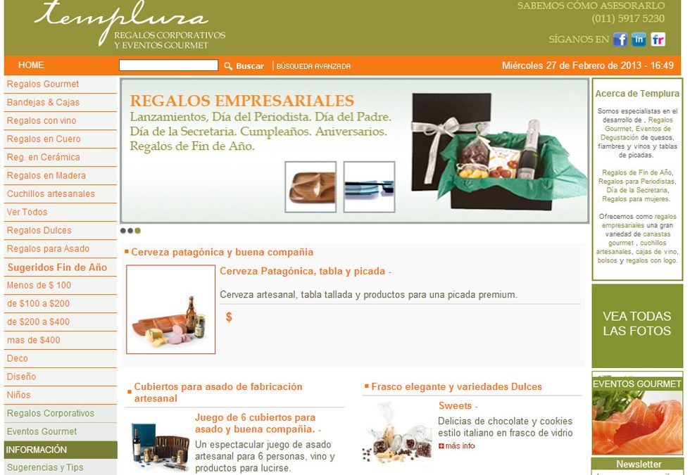 Rediseño de la web de Templura